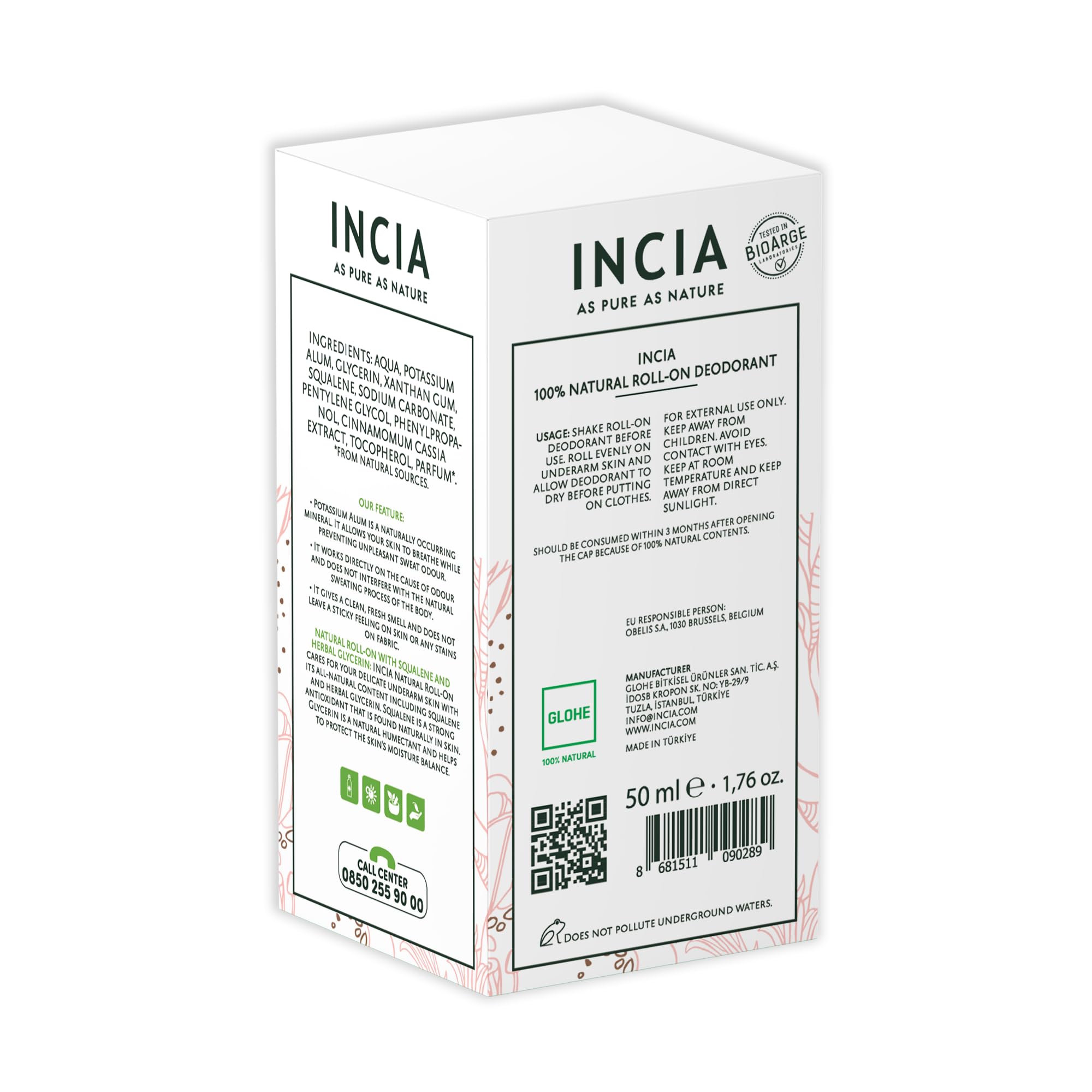 Incia, Natural Deodorant | Vegan | Aluminum Free Deodorant for Men and Women | Fresh |Cruelty Free, Paraben Free, Natural Fragrance (Women, Pack of 3)