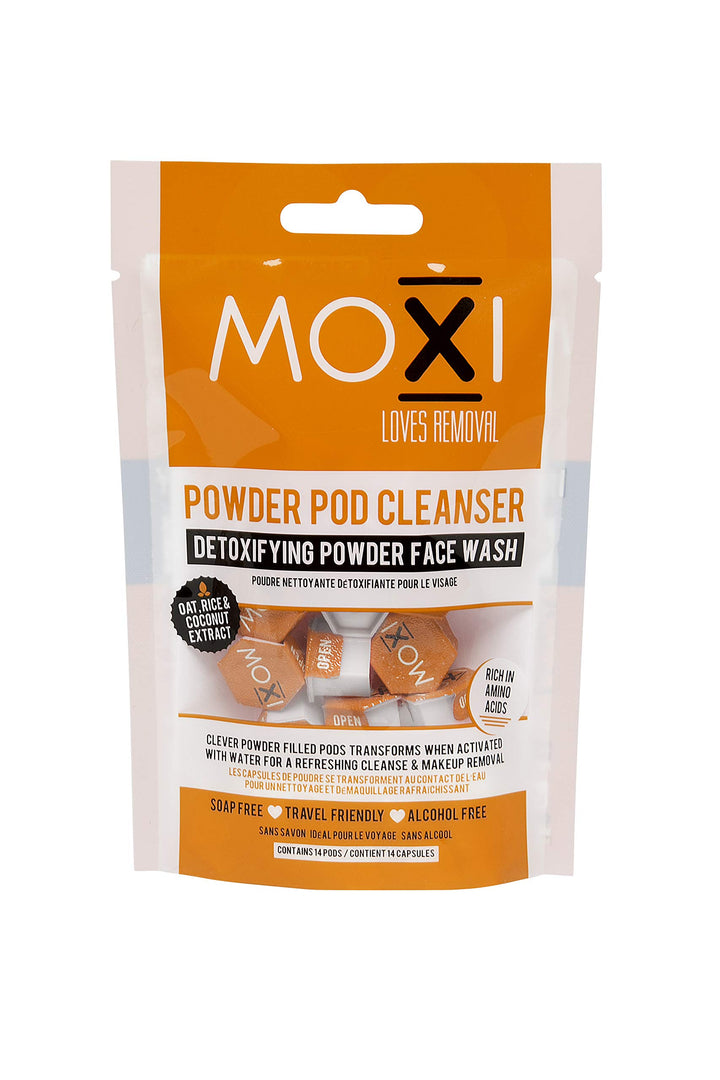 Moxi Loves Travel Friendly POWDER POD CLEANSER, Detoxifying Face Wash 1 pack