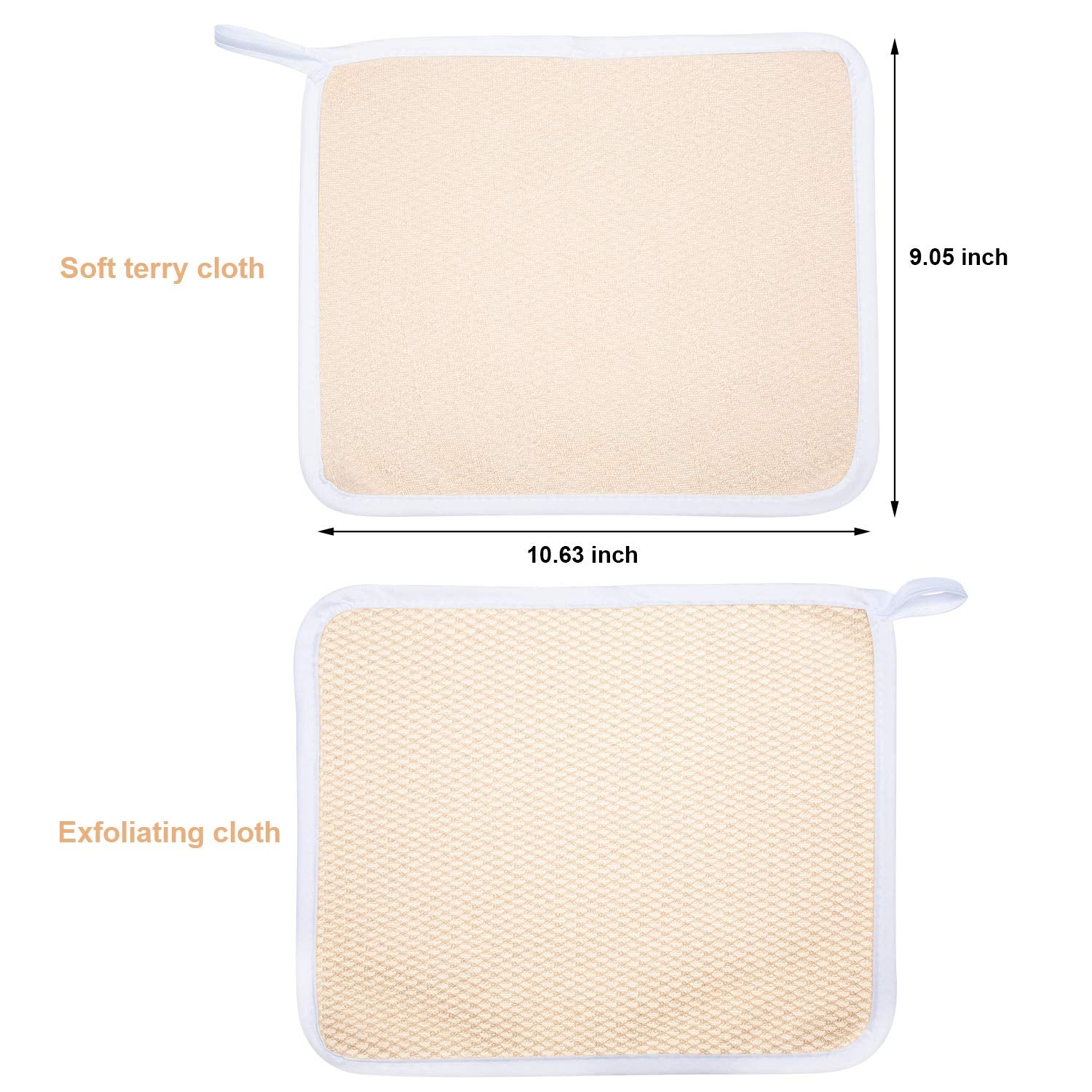 3 Pack Exfoliating Face and Body Wash Cloths Towel Weave Bath Cloth Exfoliating Scrub Soft Washcloth Massage Bath Towel for Women Man
