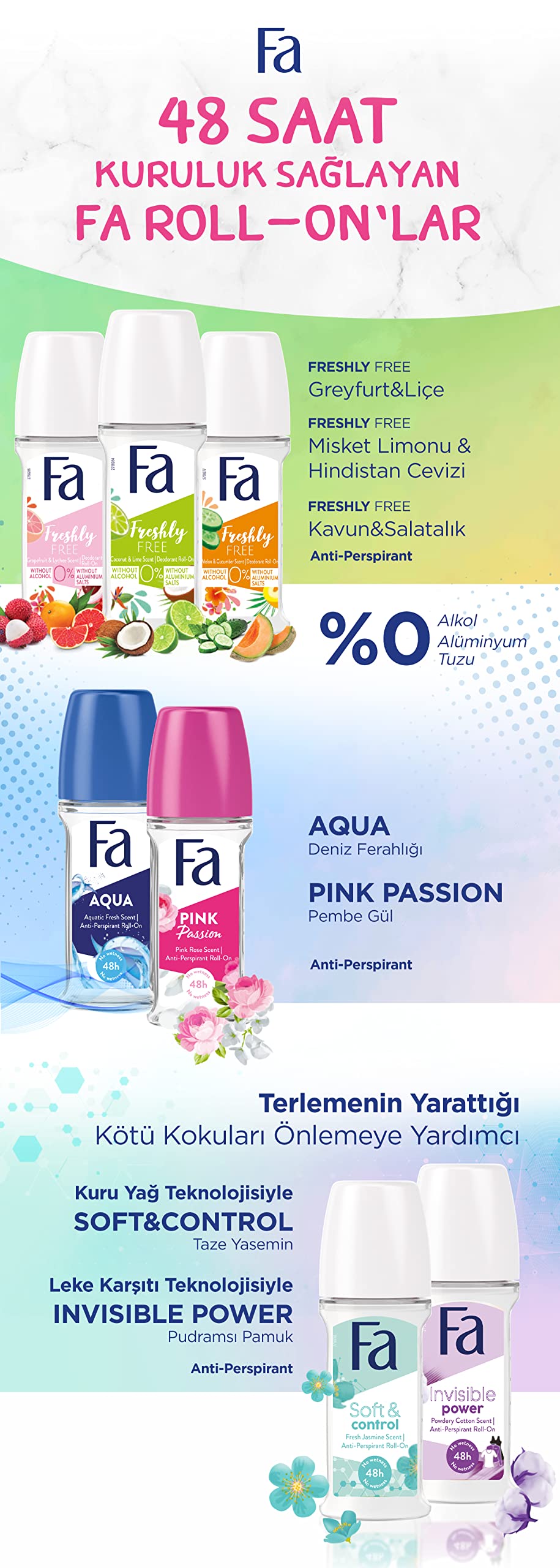 Fa Deodorant Roll-On Pink Passion Floral Fragrance Deodorants And Antiperspirants