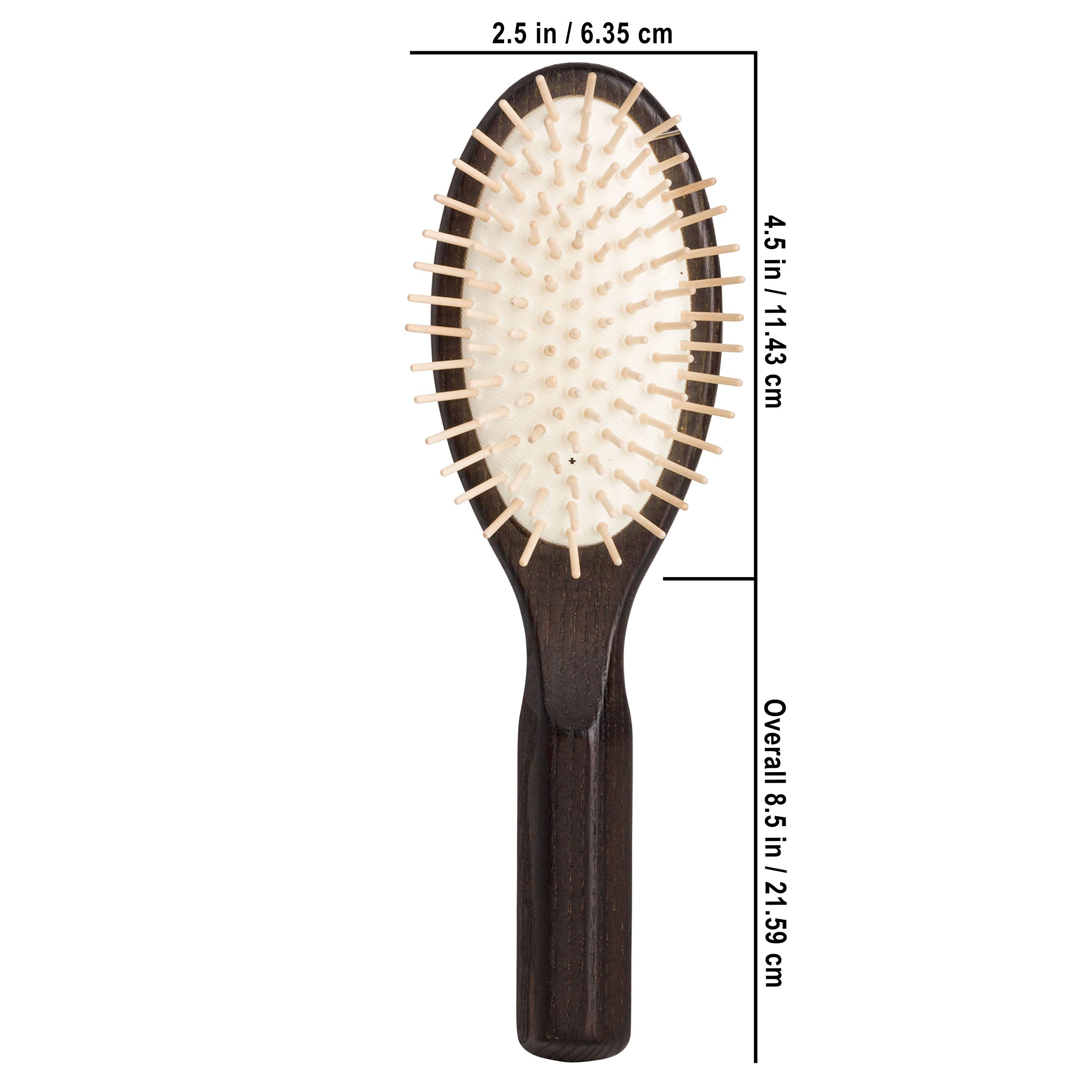 8-1/2-Inches , Oval Oiled Thermowood with Maple Pin : Bürstenhaus Redecker Maple Pin Oval Wooden Hairbrush with Oiled Thermowood Handle, 8-1/2-Inches