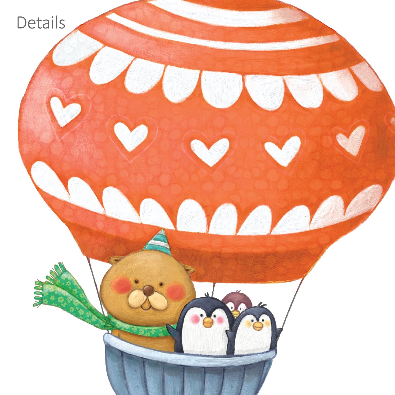 DECOWALL DA-1406B Animal Hot Air Balloons Kids Wall Stickers Wall Decals Peel and Stick Removable Wall Stickers for Kids Nursery Bedroom Living Room décor