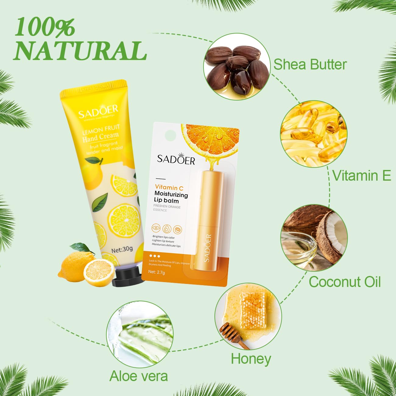 Lip Balm And Hand Cream Gift Set For Women,6 Natural Lip Balm Bulk + 6 Organza Bags + 6 Hand Lotion For Women, Christmas Gifts Stocking Stuffers Teacher Appreciation Mothers Day Gifts Thank You Gifts