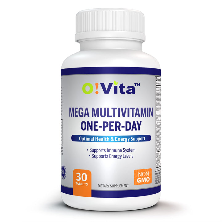 O!VITA Mega Multivitamin One-per-Day, Supports Immune System, foundational Health, Full Spectrum of Vitamins and Minerals, and Much More ...30-Day Supply (30 Non-GMO Tablets)