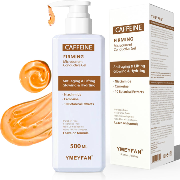 YMEYFAN 500ML Conductive Gel for Body Sculpting, Caffeine Firming Hot Gel for Thighs and Butt, Niacinamide, Capsicum Resin and 10 Botanical Extracts, Paraben & Fragrance Free, for Men and Women