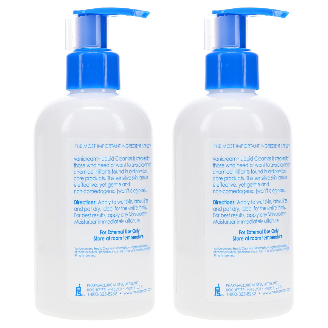 Free and Clear Liquid Cleanser, 8 Ounces each, Pack of 2