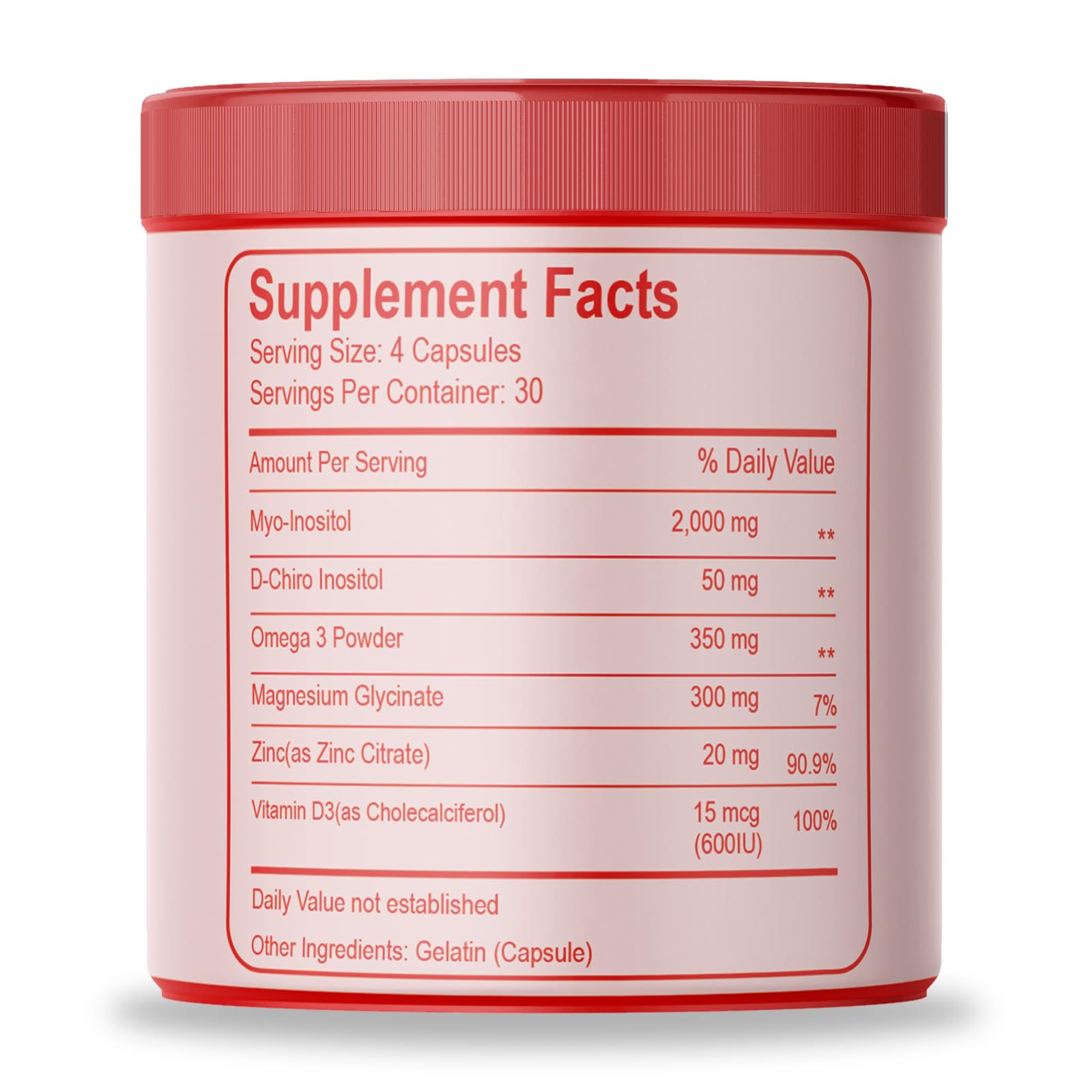 SANSICE Inositol Multivitamin Capsules, 2000mg Myo-Inositol & 50mg D-Chiro Inositol 40:1 Blend, Vitamin B8 Supplement for Female Hormone (120 Capsules)