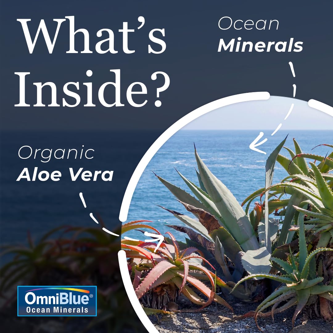 100% Natural Magnesium Oil and Ocean Minerals Spray | Complete Mineral Replenishment | Pure Magnesium | Organic Aloe Vera | Complete Fast Absorption | 6 oz