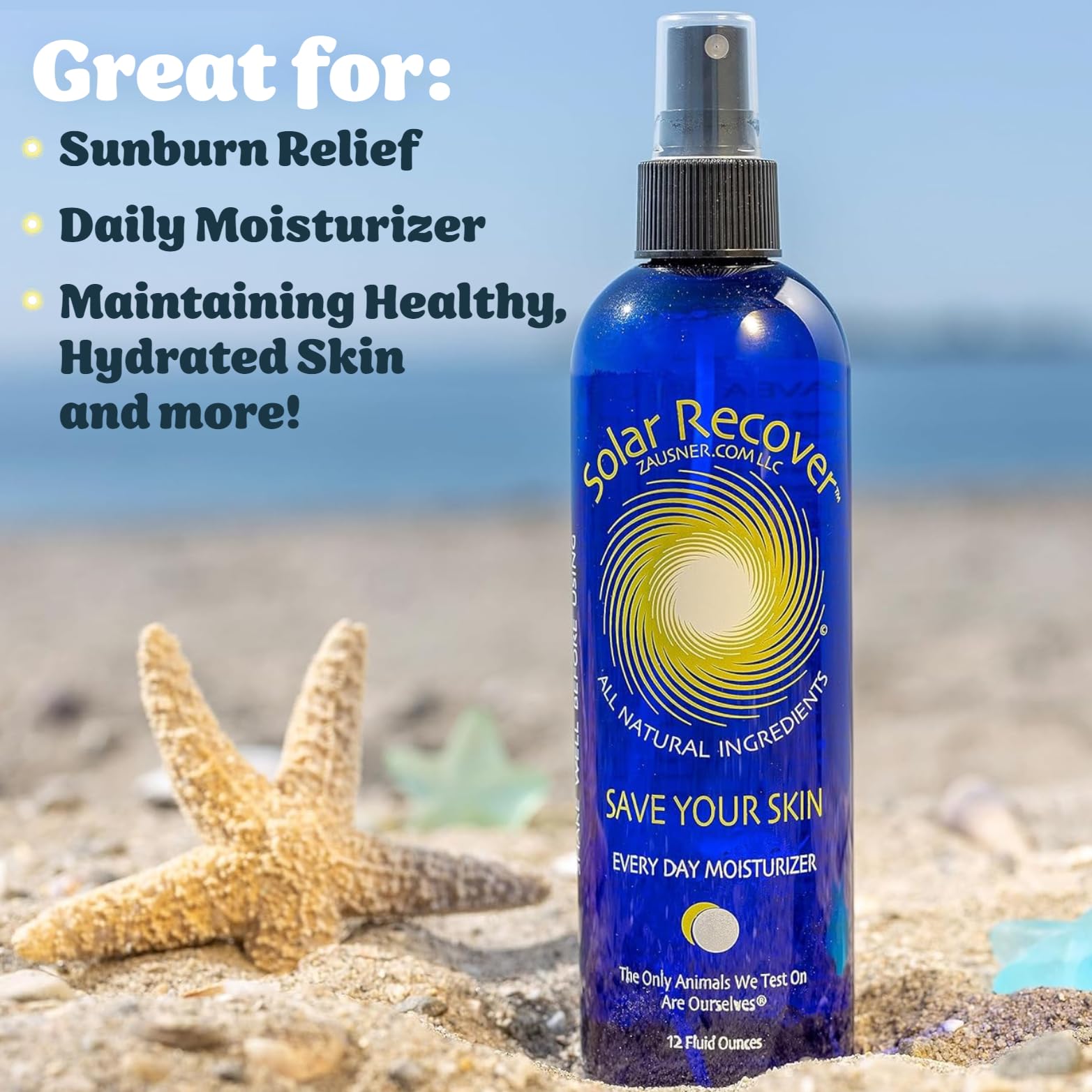 Moisturizing Lotion For Dry Skin By Solar Recover - Save Your Skin Lotion Delivered In Water - 12 oz
