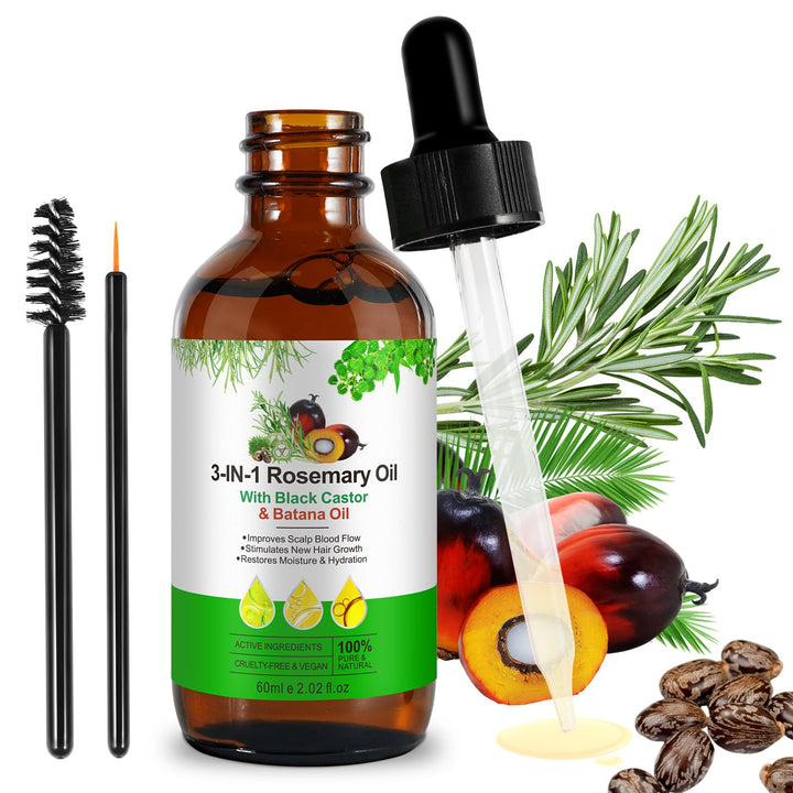 Batana Oil for Hair Growth 2.02Fl Oz- 100% Pure Cold Pressed Organic - Natural Treatment Eyelashes & Eyebrows, Skin Care,Body Massage