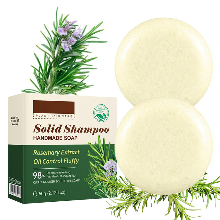 Hotiary Rosemary Oil Shampoo Bar for Hair Growth Strengthening pH Balance Deep Cleansing for Hair & Scalp, Hair Loss Treatment Organic Rosemary Shampoo Bar (2.1 Ounce (Pack of 2))