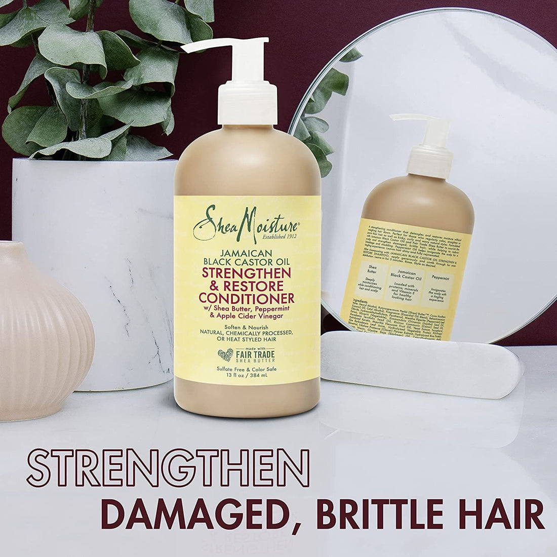 Shea Moisture Jamaican Black Conditioner Strength/Grow 13 Ounce (384ml) (2 Pack)