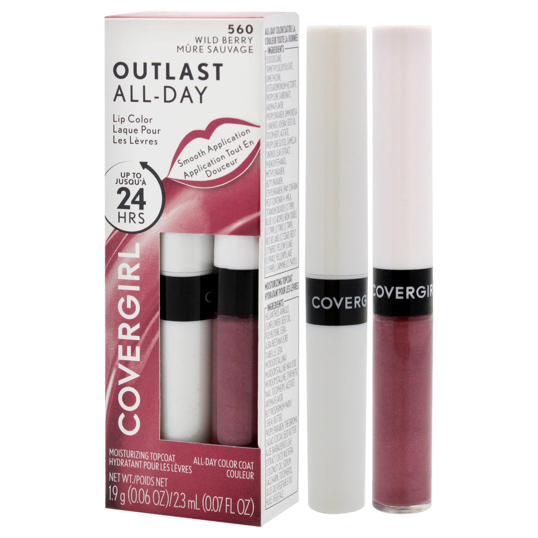Covergirl Outlast All-Day Lip Color With Topcoat, Wild Berry