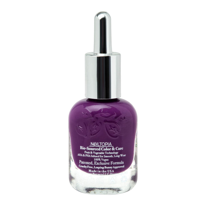 Nailtopia - Plant-Based Chip Free Nail Lacquer - Non Toxic, Bio-Sourced, Long-Lasting, Strengthening Polish - Slide In My DMs (Purple) - 0.41oz