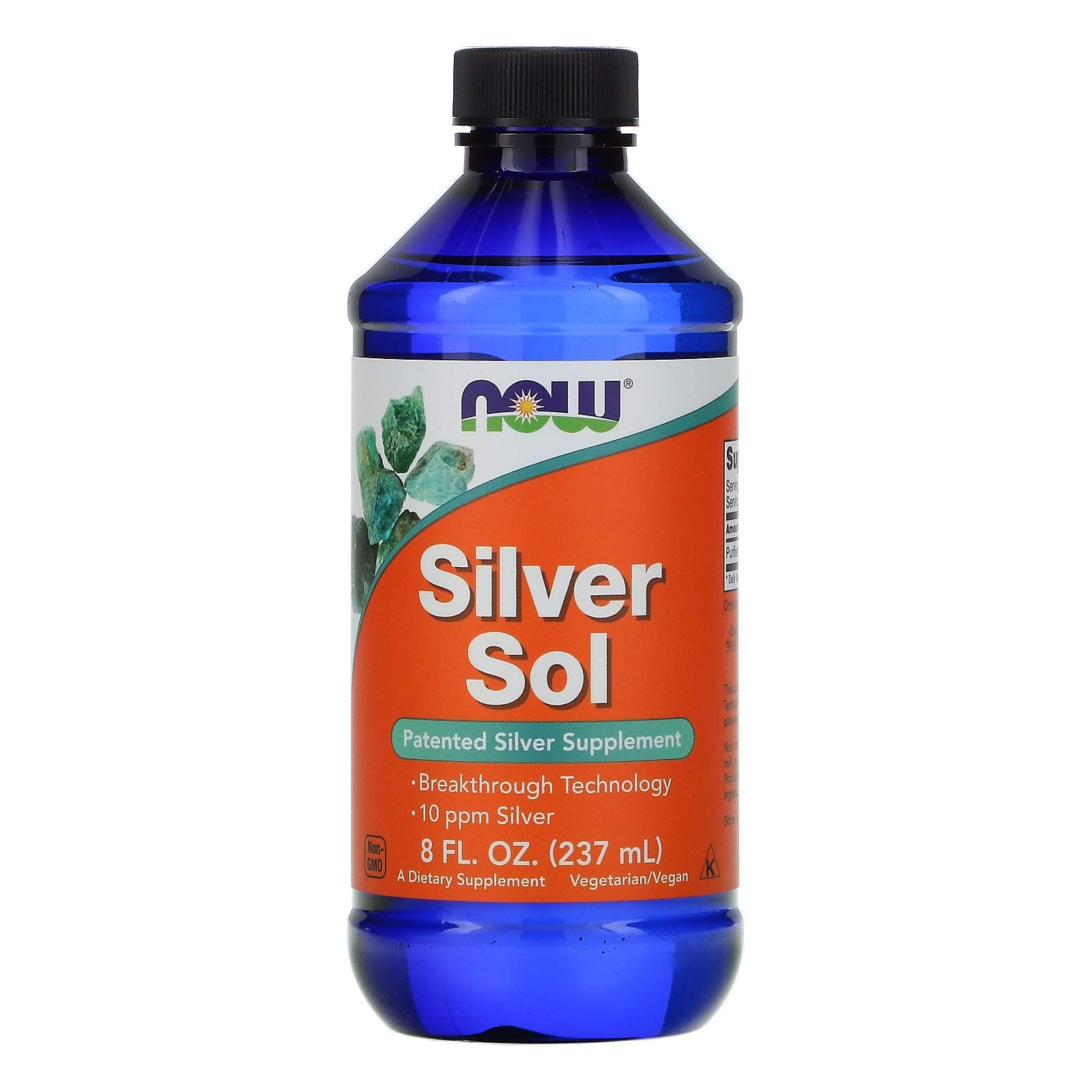 Now Foods Silver Sol 10 PPM Liquid, 8 Ounce