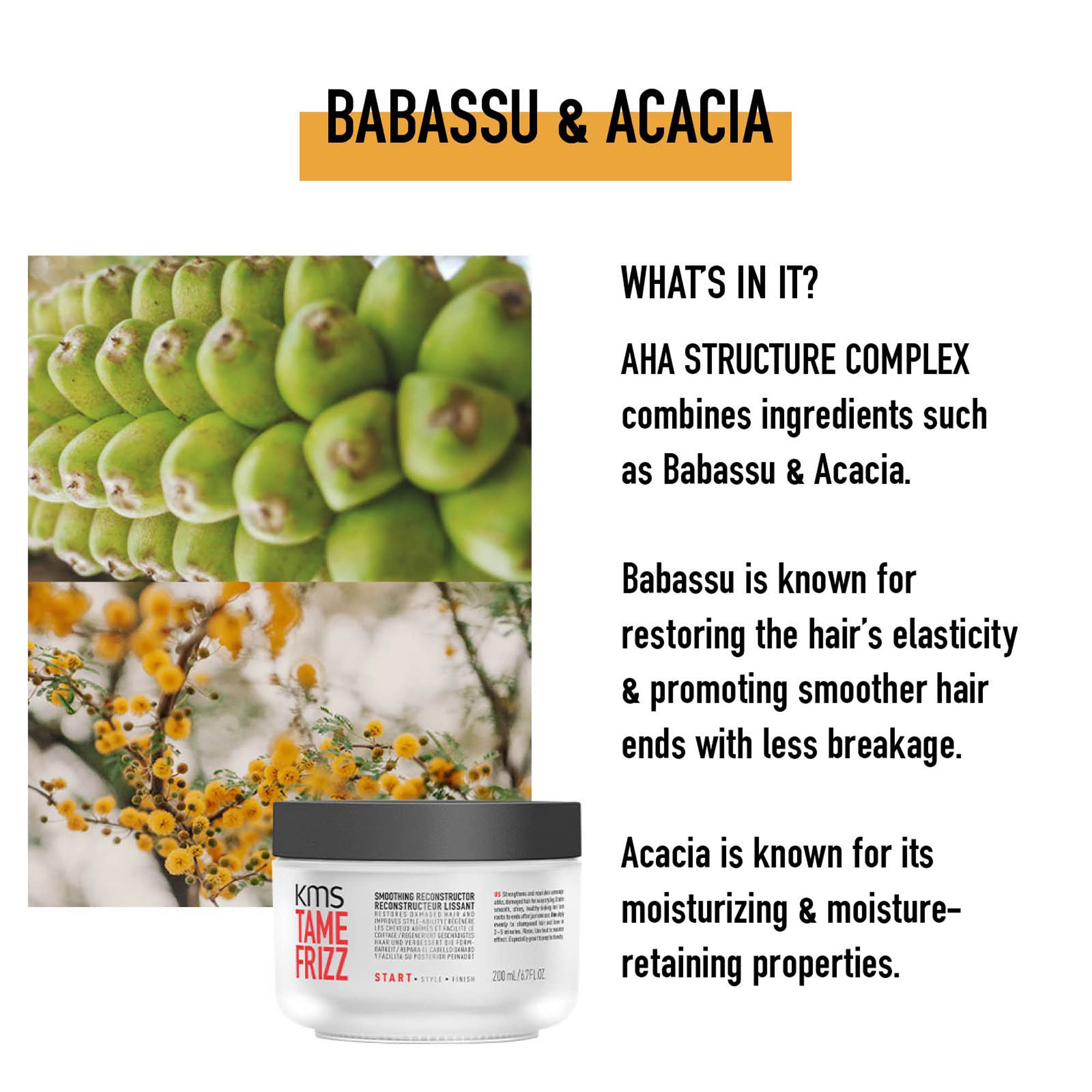 KMS California Tame Frizz Smoothing Reconstructor (Restores Damaged Hair and Improves Style-Ability) 200ml/6.7oz