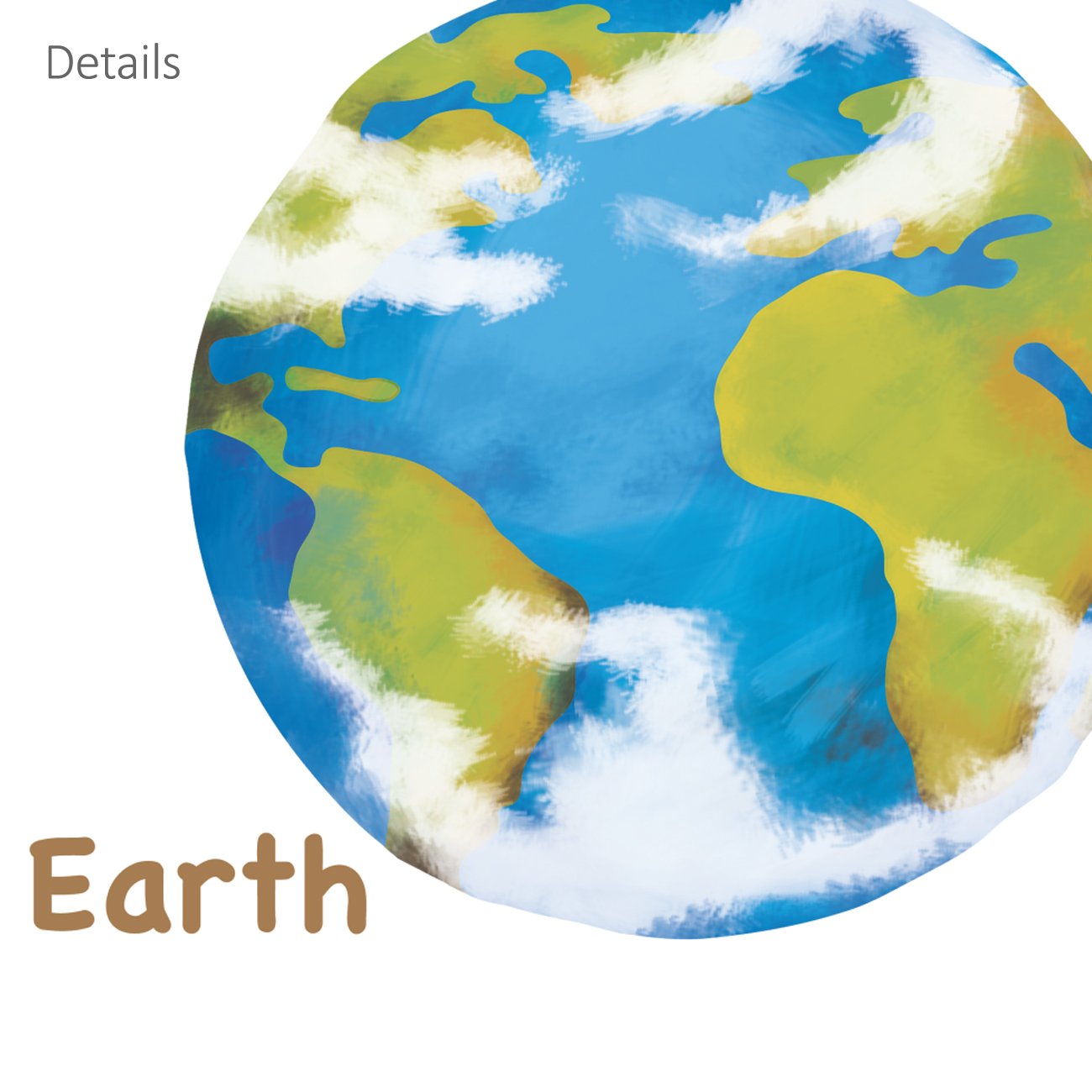 Decowall DS8-1307 Planets in The Space Kids Wall Decals Wall Stickers Peel and Stick Removable Wall Stickers for Kids Nursery Bedroom Living Room