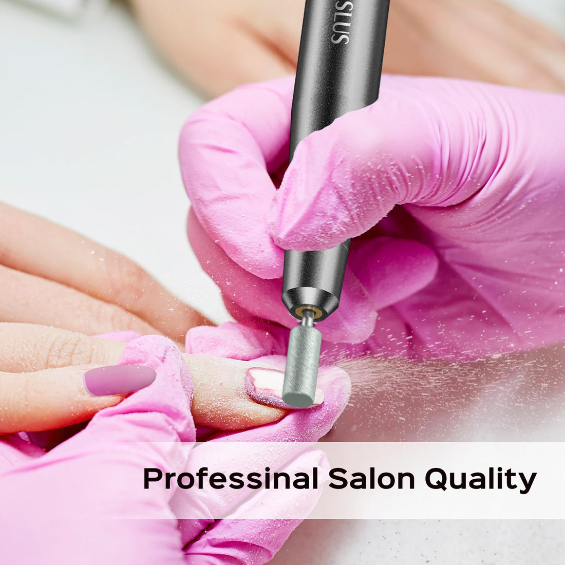 COSLUS Electric Nail Drill File Professional: for Acrylic Gel Dip Powder Nails Portable Nail Drill Machine Kit Manicure Pedicure Tools Polishing Set with Nail Drill Bits Sanding Bands