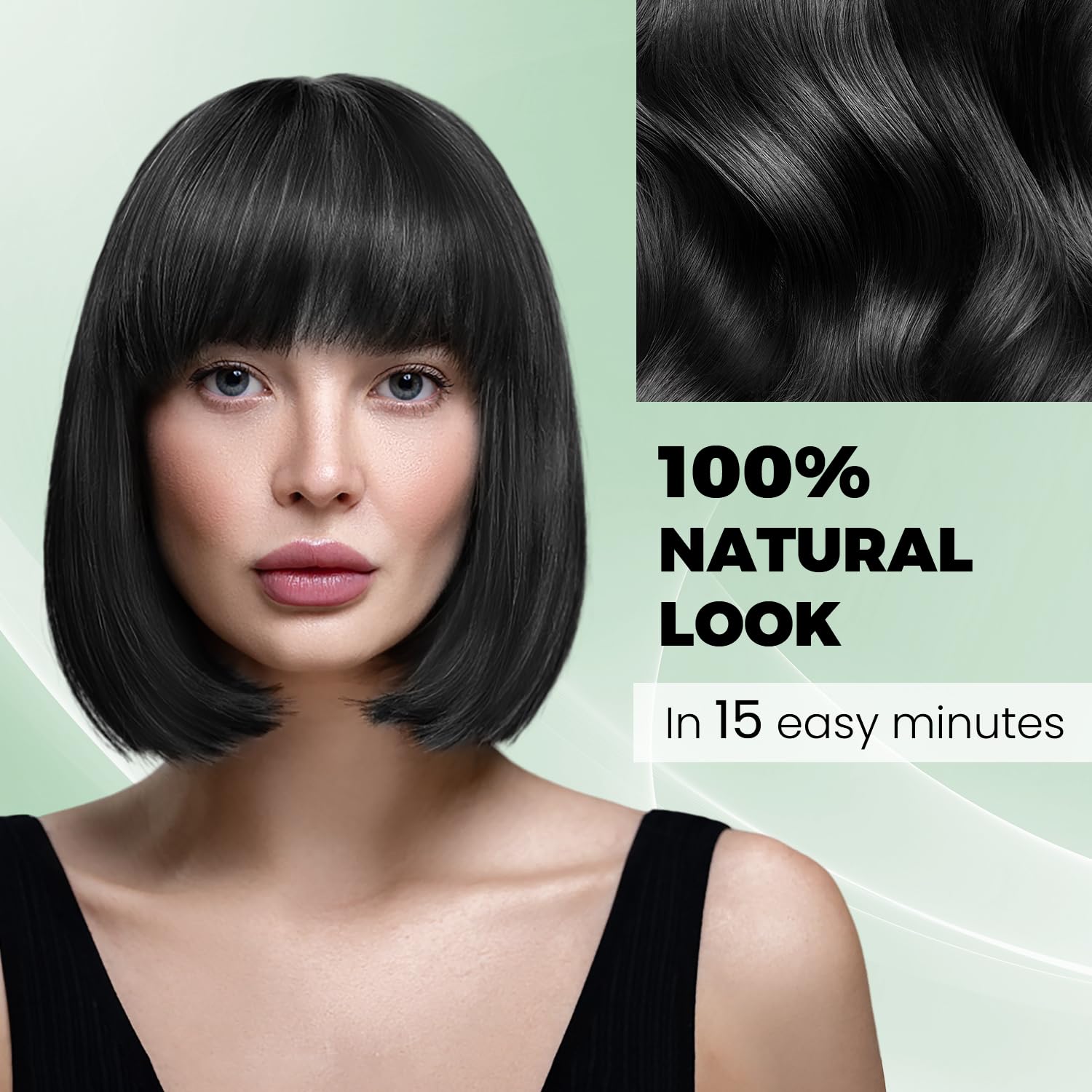 KAISASA Black Hair Dye Shampoo 3 in 1,Argan Natural Herbal Hair Color Shampoo Covers Gray Hair for Women and Men (16.9 fl.oz Black)