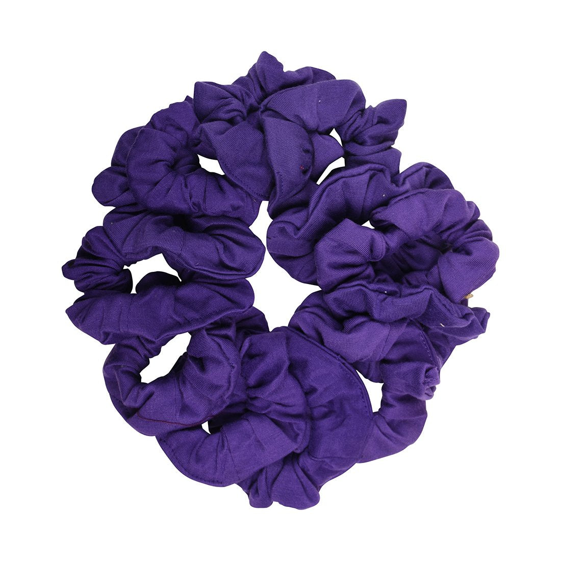 Purple : Set of 12 Scrunchies - Purple
