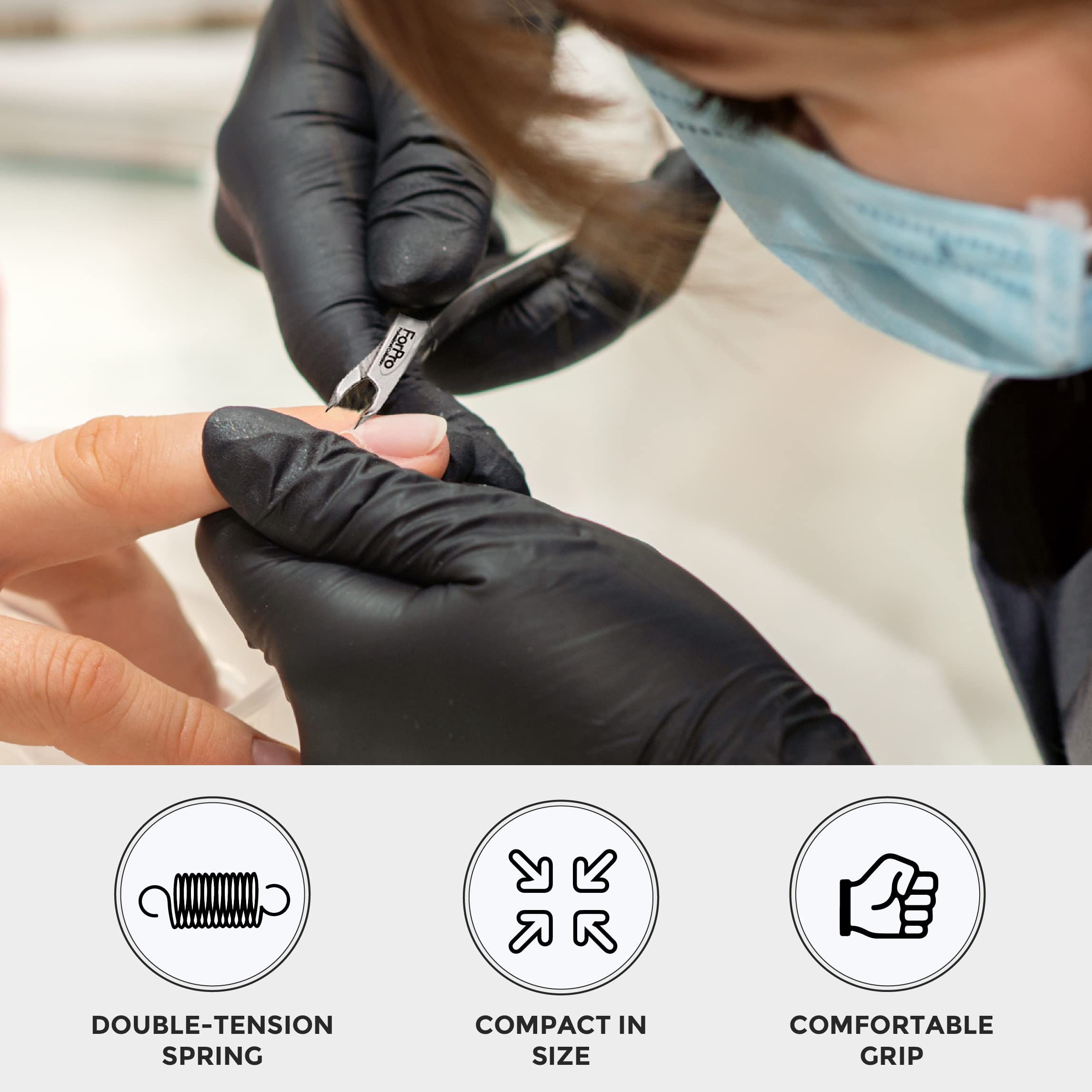 ForPro Professional Collection Cobalt Cuticle Nipper, Stainless Steel Cuticle Nipper for Trimming Cuticles and Hangnails, ¼ Jaw