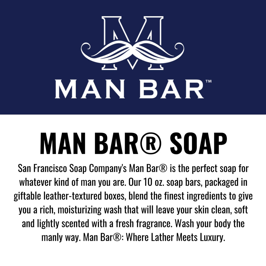 San Francisco Soap Company Hydrating Man Bar, Green, Siberian Fir, 10 Oz