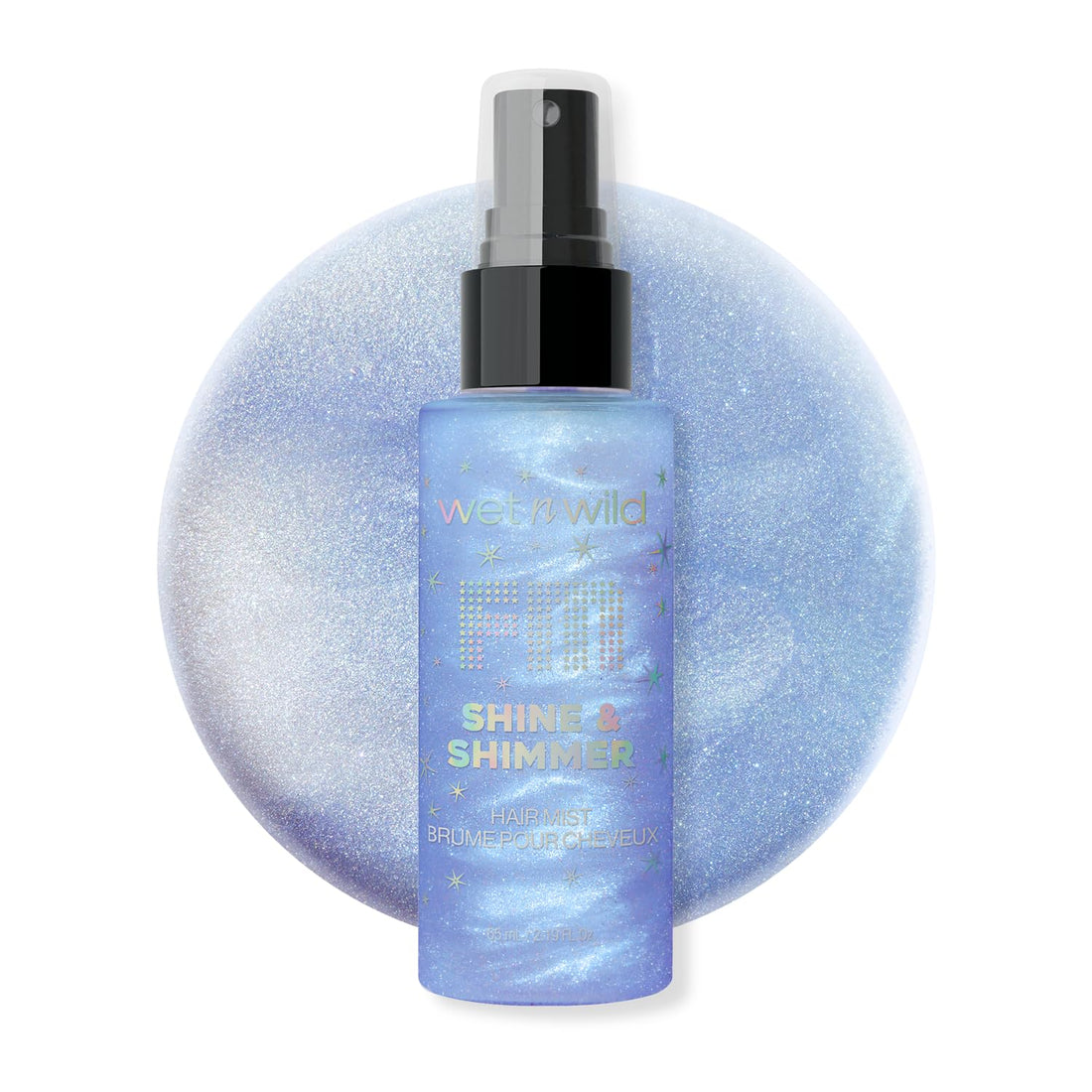 wet n wild Shimmer Shine Hair Mist, Lightweight Glitter Spray with Argan Oil & Rosemary, Non-Greasy Shine Boost, Cruelty Free – Fallen Star