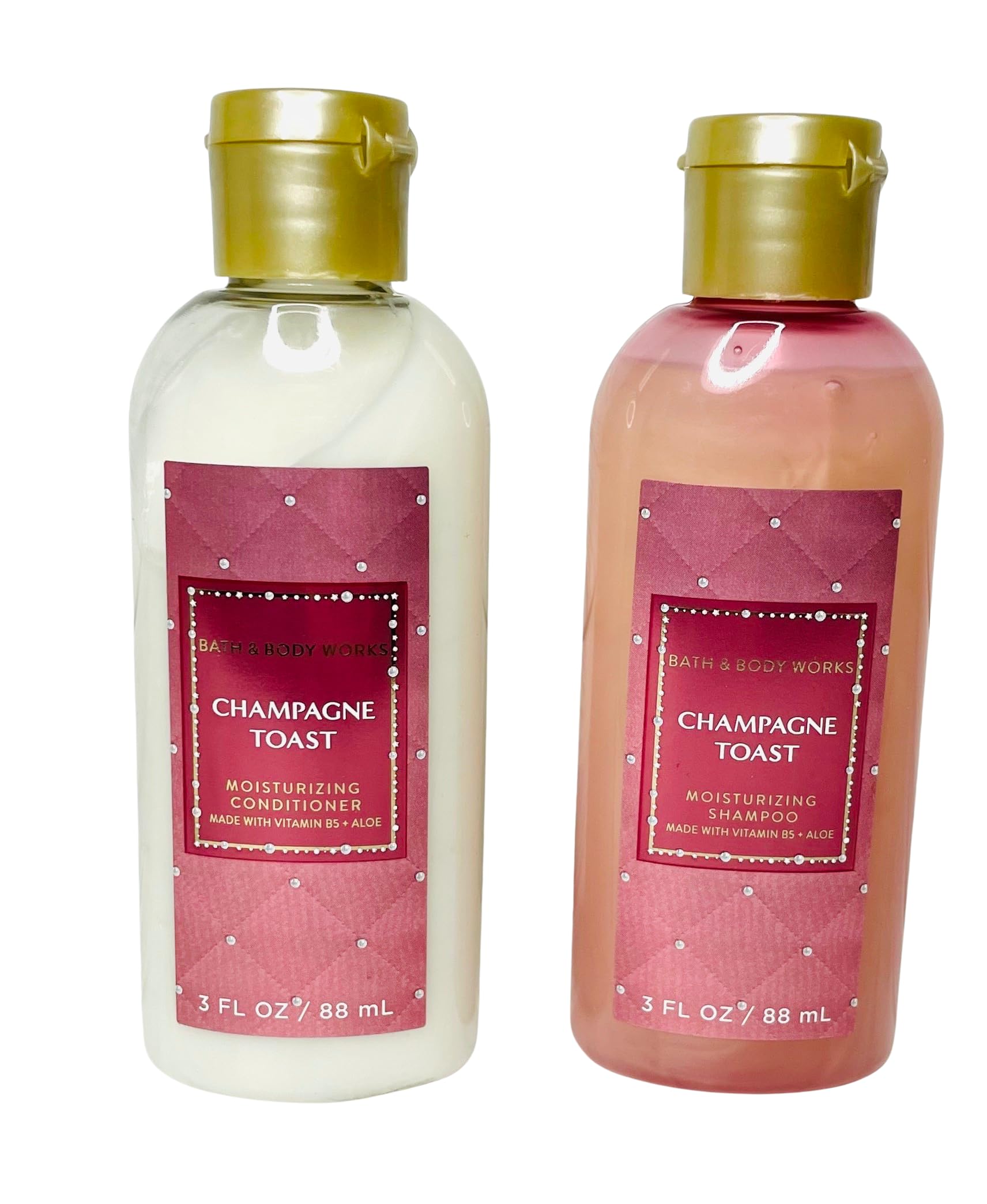 Bath and Body Works Champagne Toast Travel Size Shampoo and Conditioner Set of 2