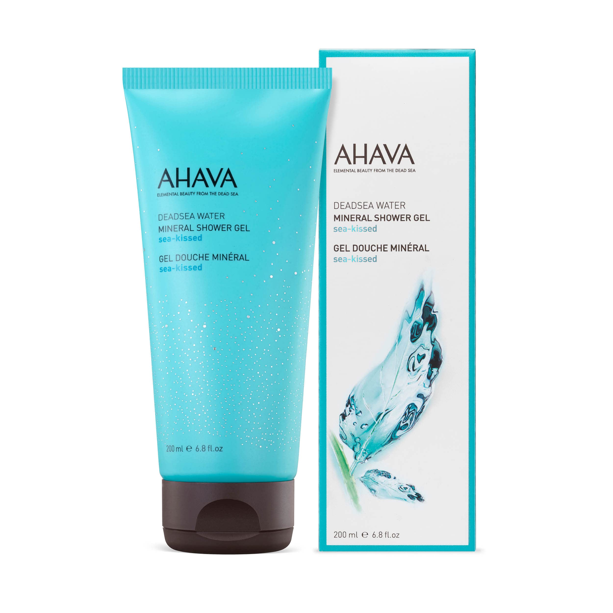 AHAVA Dead Sea Water Mineral Shower Gel, Sea-Kissed - Refreshes & Relaxes, Washes Away Dirts & Impurities, Enriched with Exclusive Mineral Blend of Dead Sea, Osmoter & Zinc, 6.8 Fl.Oz