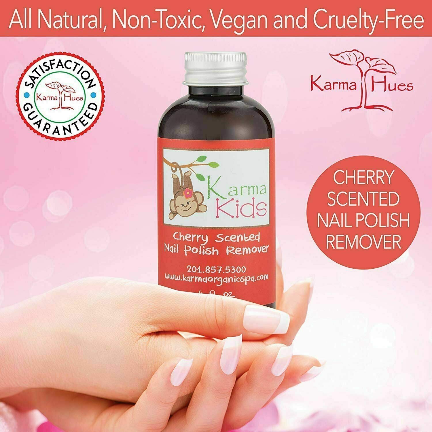 Karma Organic Kids Cherry Scented Nontoxic Natural Nail Polish Remover (4 fluid ounce)
