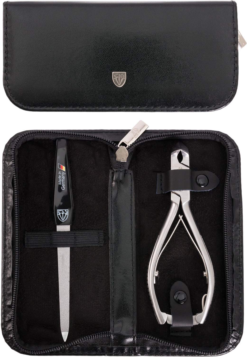 3 Swords Germany - brand quality professional TOE NAIL NIPPER CLIPPER set STAINLESS STEEL wave nipper, head cutter, nail file with case for ingrown toe nails, manicure pedicure by 3 Swords (196)
