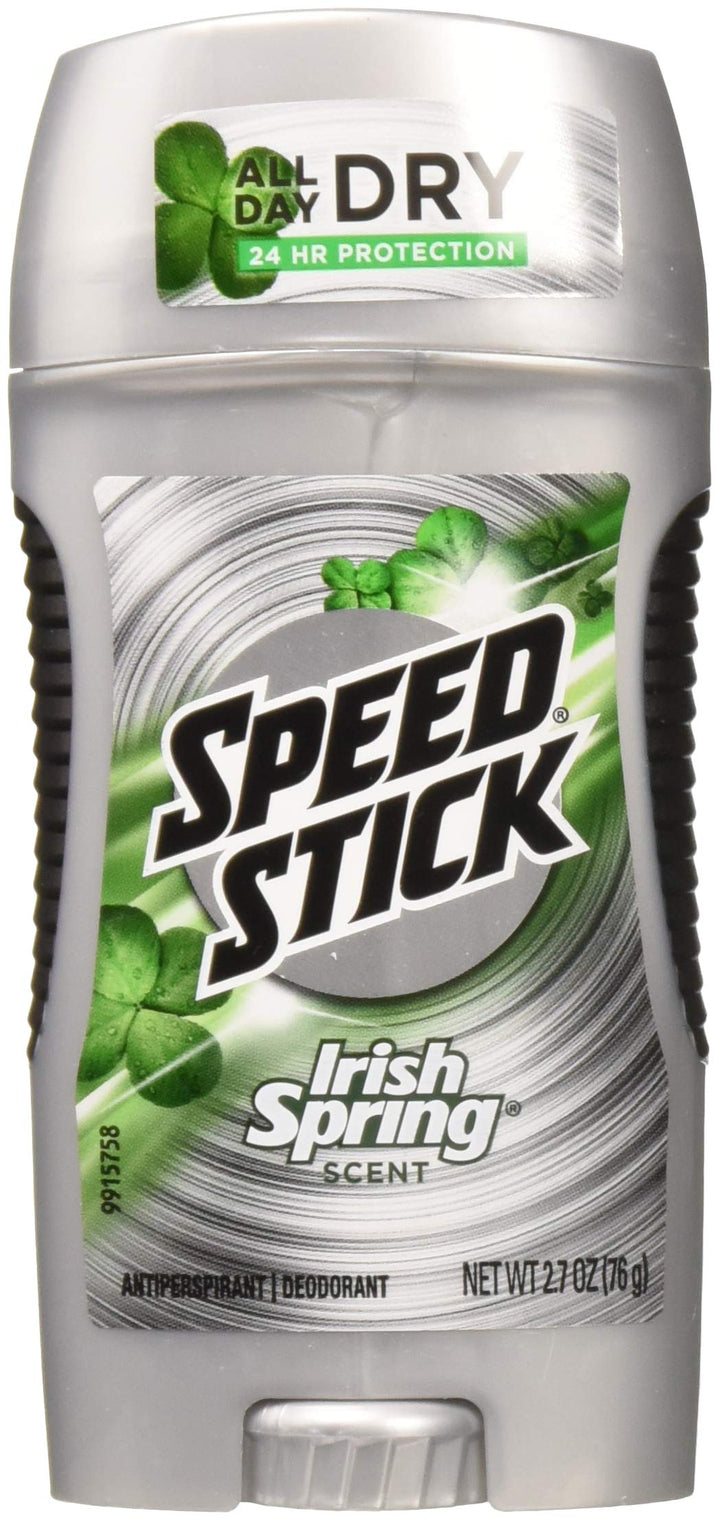 Speed Stick Antiperspirant Deodorant - Irish Spring Original - Net Wt. 2.7 OZ (76 g) Each - Pack of 3