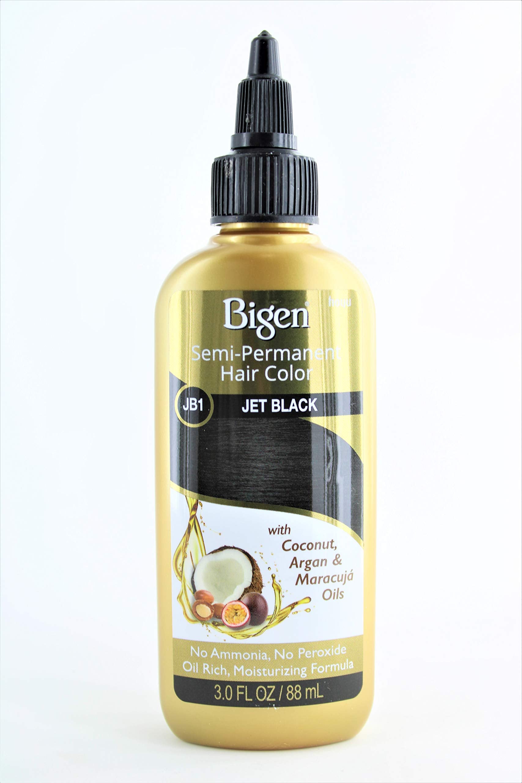 JB1 Jet Black Bigen Semi Permanent Hair Color, 3 Fl Oz (Pack of 1)