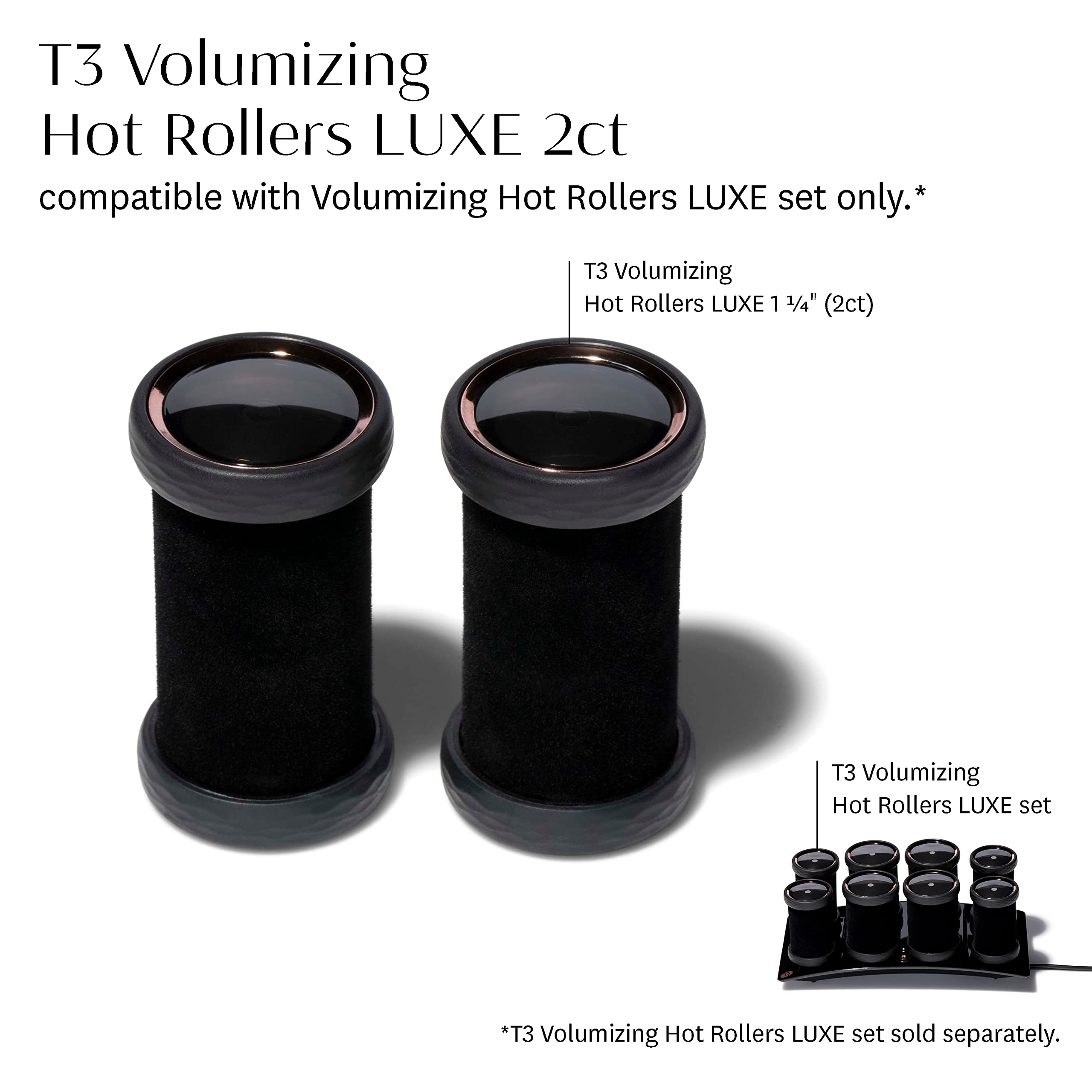T3 Micro Volumizing Hot Rollers, 1.25 Inch, 2 Count