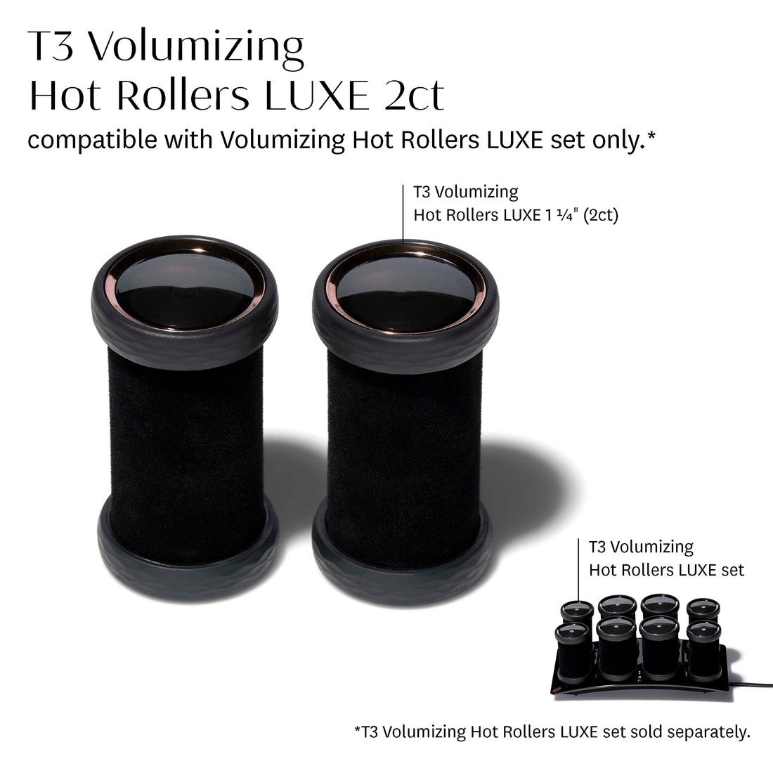 T3 Micro Volumizing Hot Rollers, 1.25 Inch, 2 Count