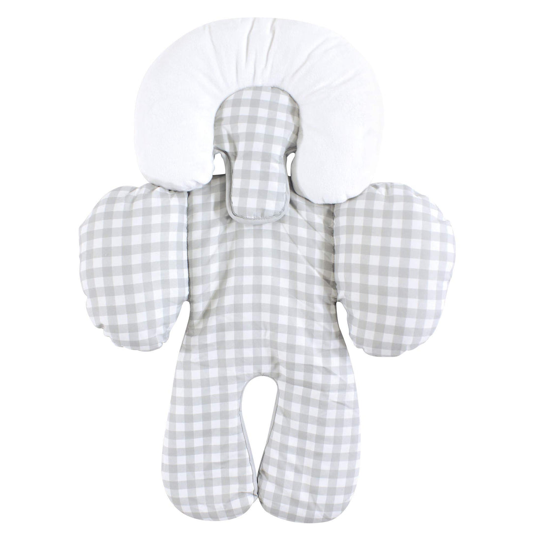 Hudson Baby Unisex Baby Car Seat Body Support Insert, Gray Gingham, One Size