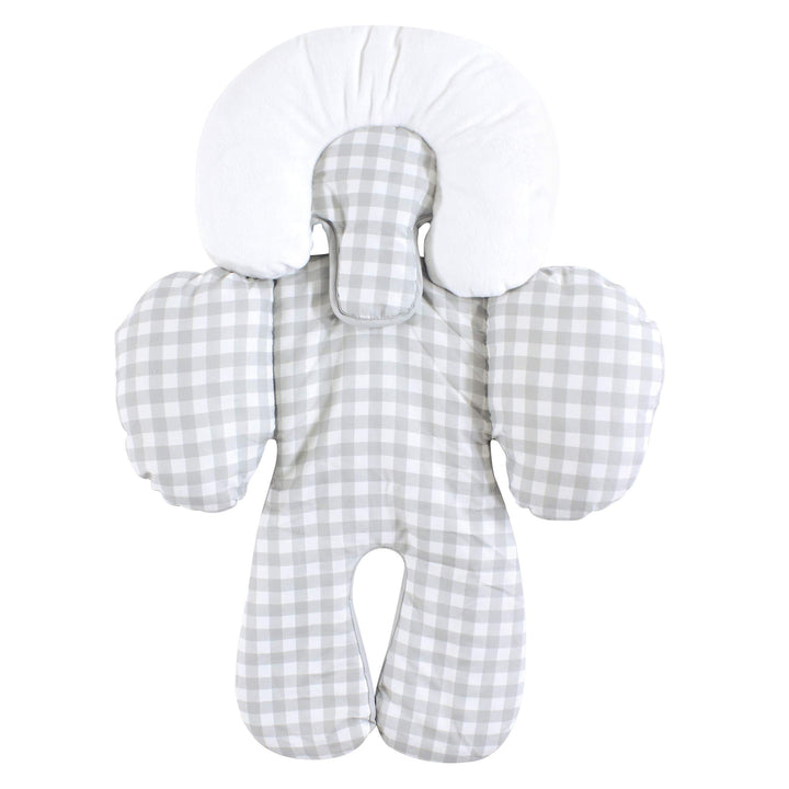Hudson Baby Unisex Baby Car Seat Body Support Insert, Gray Gingham, One Size