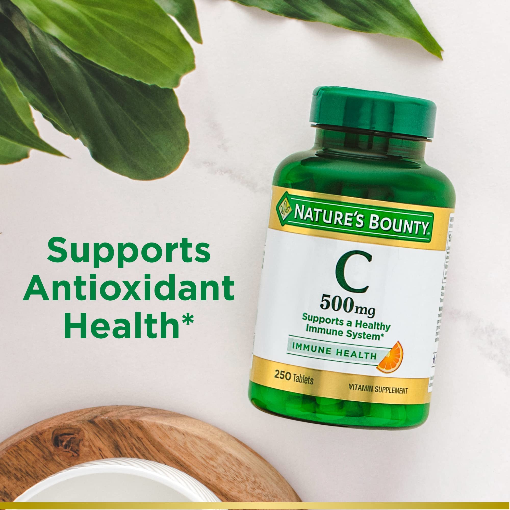 Nature’s Bounty Vitamin C, Supports a Healthy Immune System, Vitamin Supplement, 500mg, 250 Tablets