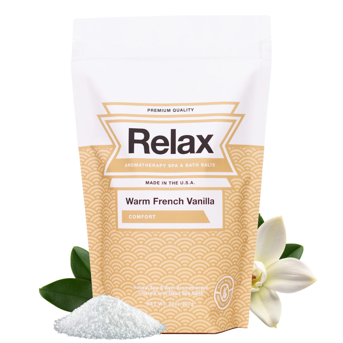 Relax Spa & Bath, Epsom & Dead Sea Salts, Aromatherapy Bath Salts for Hot Tub, Bath, or Spa, Infused with Magnesium, Warm French Vanilla Scent