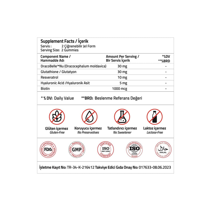 Validus Premium Beauty Gummies for Skin, Hair, Nail Health, Anti-Aging, & Radiant Skin | DracoBelle Nu, Collagen, 1000 Biotin Multivitamin Delicious Berry Flavor, Non-GMO, Lactose Free, & Gluten-Free