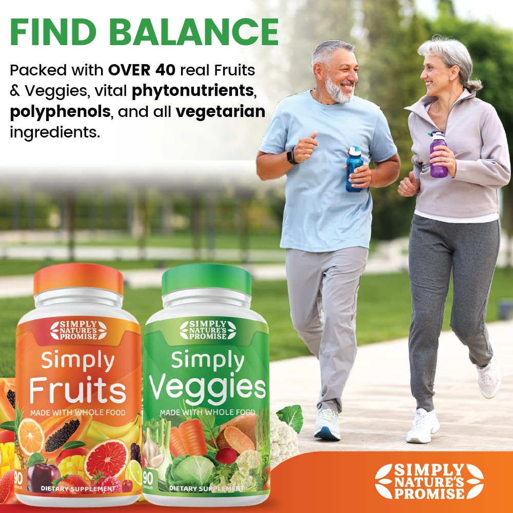 Simply Nature's Promise - Packed with Over 40 Different Fruits & Vegetables - Made with Whole Food Superfoods - with Aloe Vera - 100% Soy Free – 180 Capsules