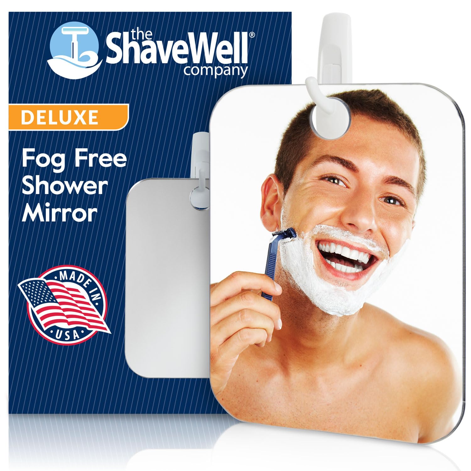Deluxe Shave Well Fog-free Shower Mirror - 33% Larger Than the Original Shave Well Mirror