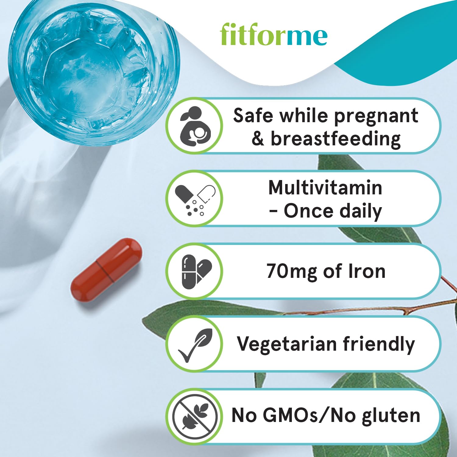 FitForMe Bariatric Multivitamins with Iron After Gastric Bypass - One a Day WLS Forte Capsule Starter Pack - 30 Days Supply of Vitamins & Minerals, Scientifically Proven