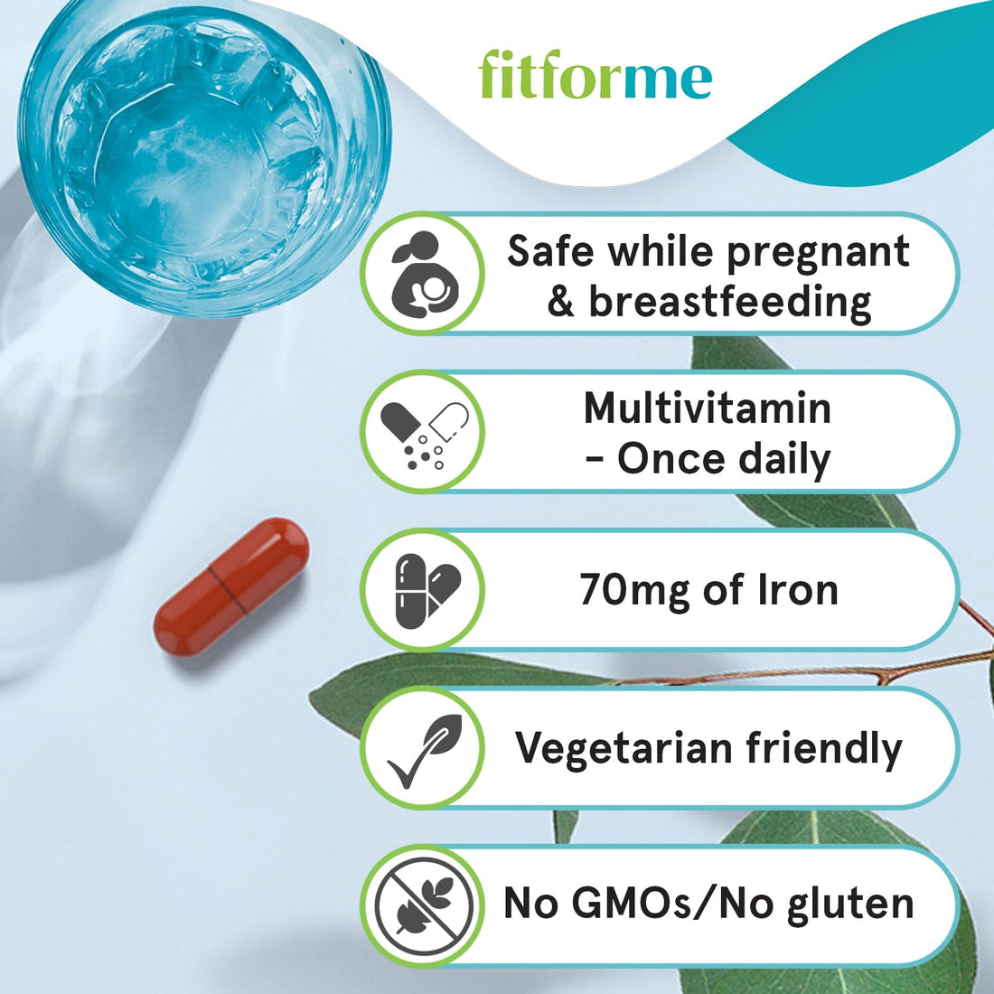 FitForMe Bariatric Multivitamins with Iron After Gastric Bypass - One a Day WLS Forte Capsule Starter Pack - 30 Days Supply of Vitamins & Minerals, Scientifically Proven