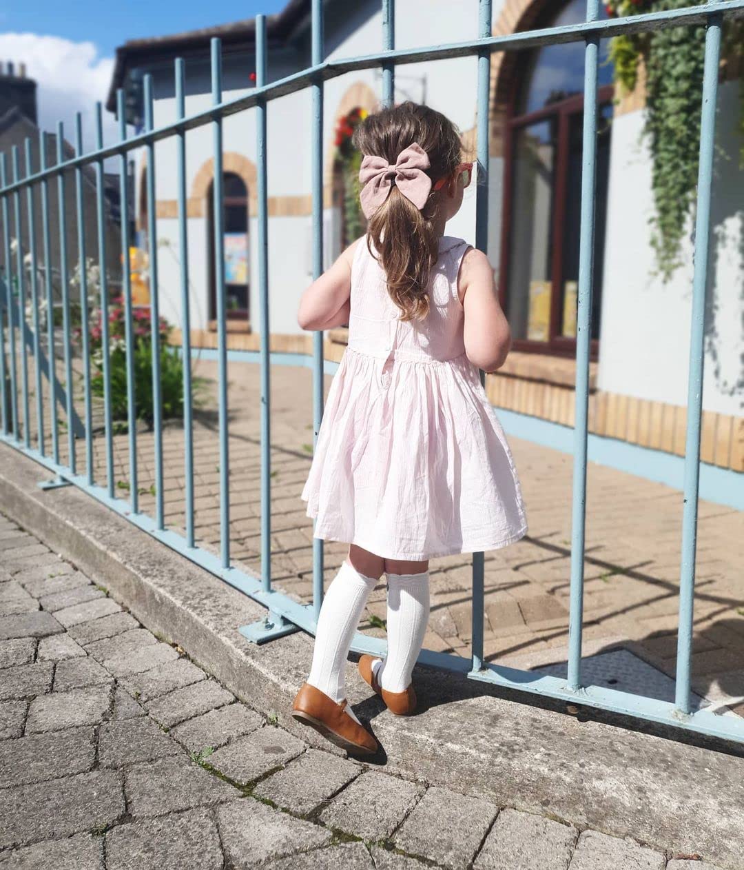 Original Linen Bow Hair Clips Girls Women Large Sailor Bows Baby and Mom Hair Bow Alligator Clips White Navy Neutral Bow