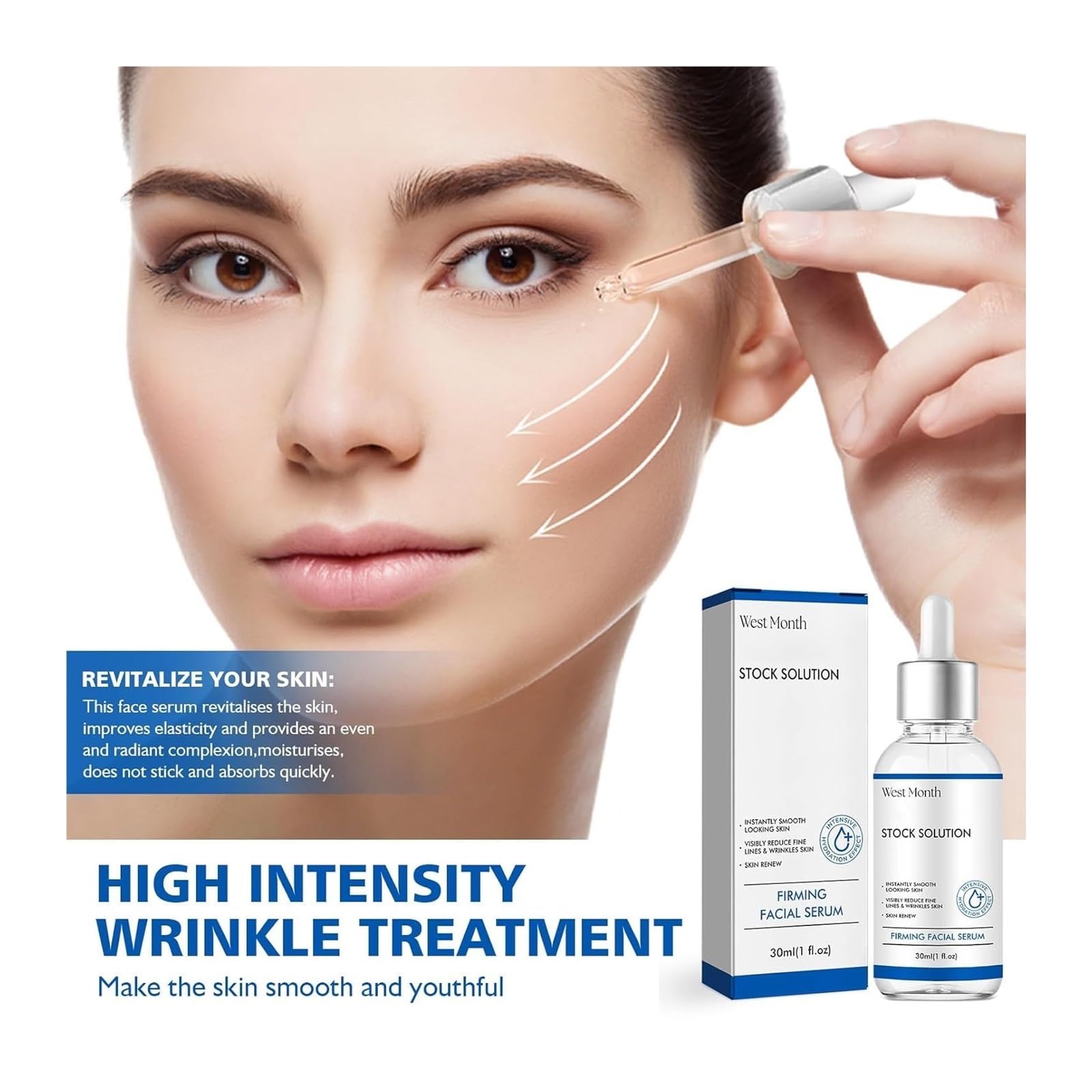 GSHLGAO Firming Facial Serum Deep Wrinkle Repair Instantly Smooth Looking Skin-Vislbly Reduce Fine Lines Skin-Skin Renew,Deep Wrinkle Repair Serum, for Mature and Dry Skin(1PCS)