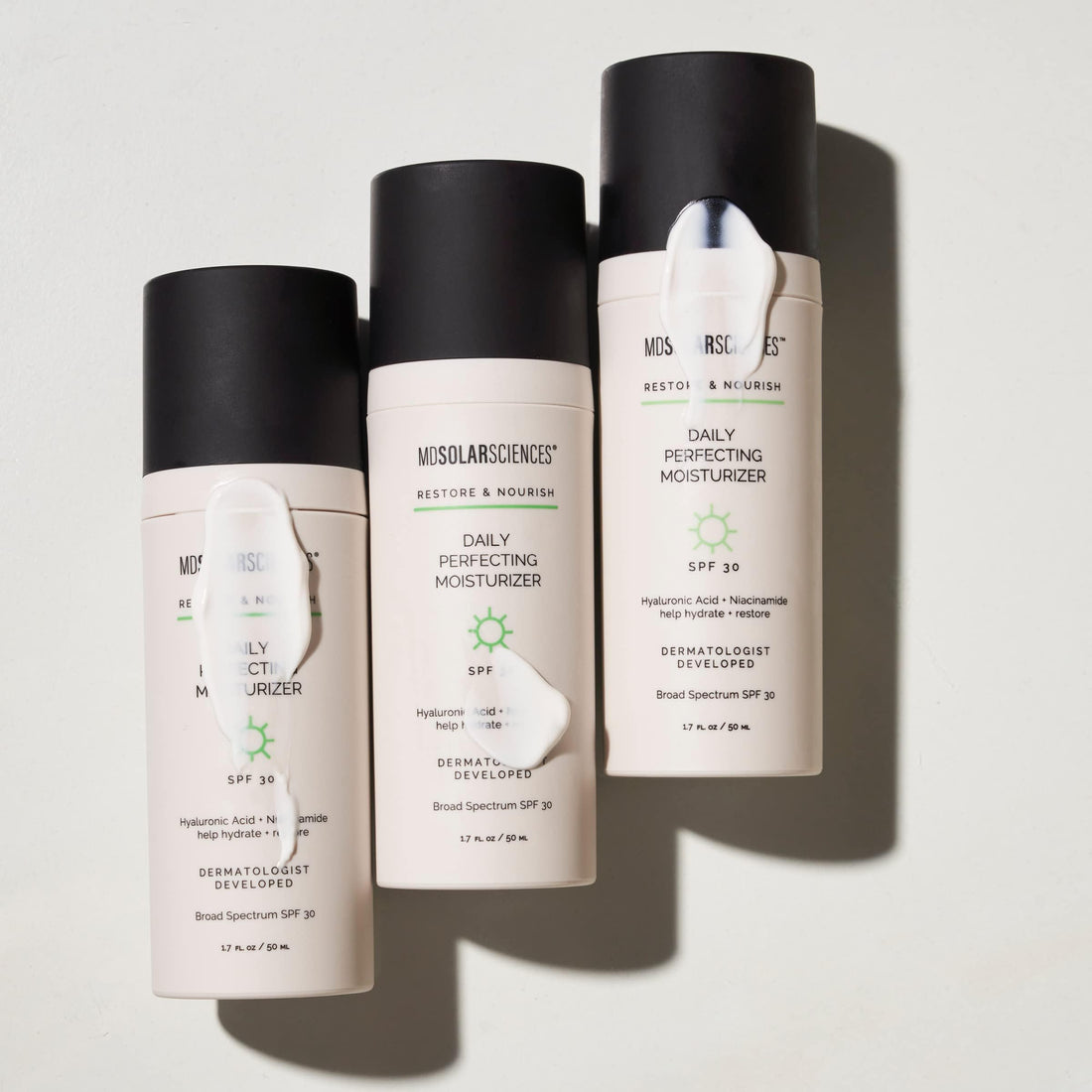 MDSolarSciences Daily Perfecting Moisturizer Sunscreen SPF 30, Face Moisturizer and Sunscreen, Anti-Aging, Broad Spectrum Protection, Paraben-Free, Hydrating Lotion for All Skin Types, 1.7 Fl Oz