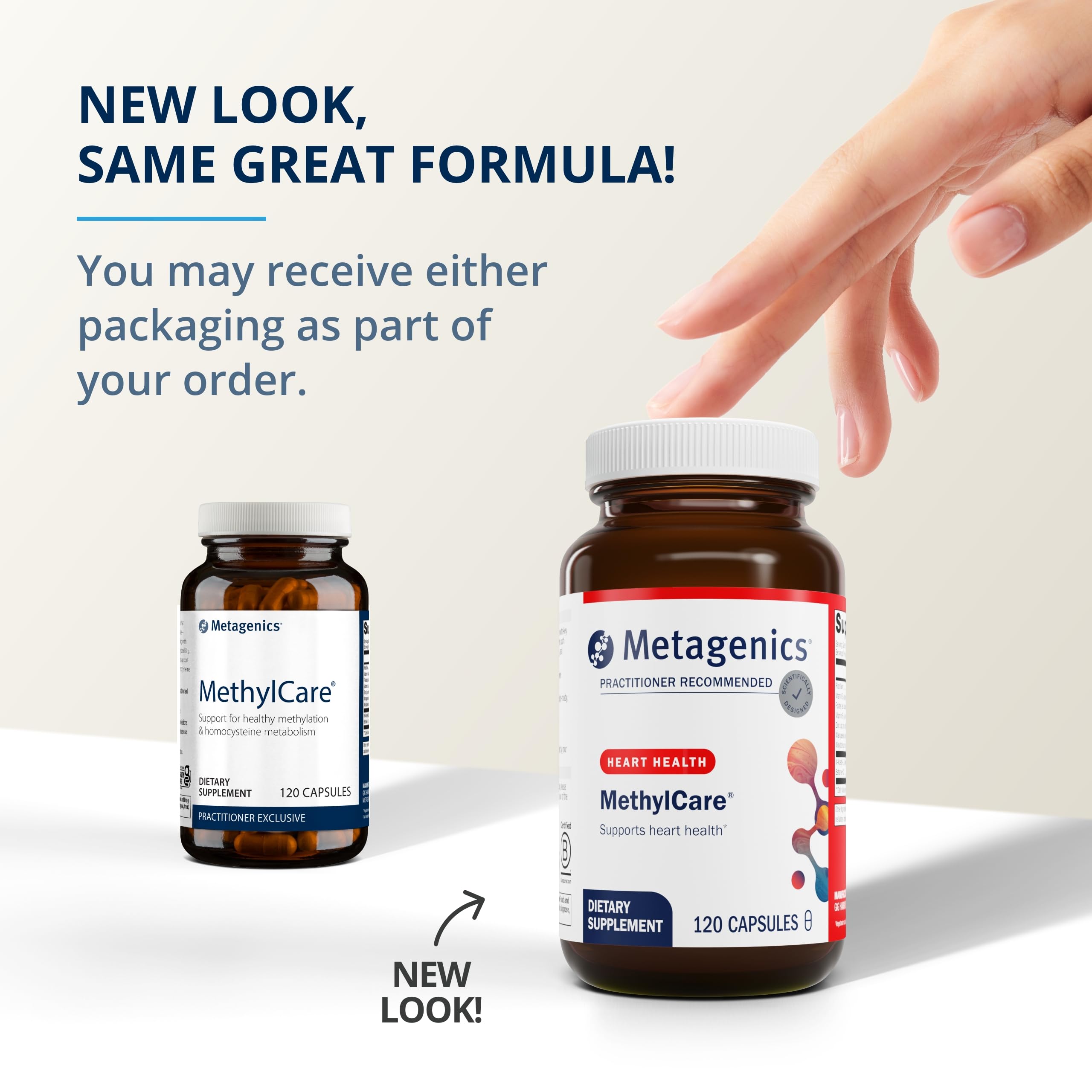 Metagenics MethylCare - 1,330 mcg DFE Folate - for Homocysteine Metabolism & Methylation* - Non-GMO & Gluten-Free - 120 Count