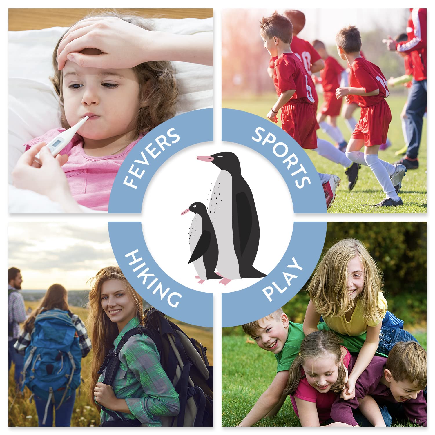 Natural Essentials Fever-eez Baby Fever Relief for Kids, Soothing Forehead & Body Wipes for Babies, Provide Immediate Cooling Sensation during Fevers, High Body Temperatures and Hot Flashes