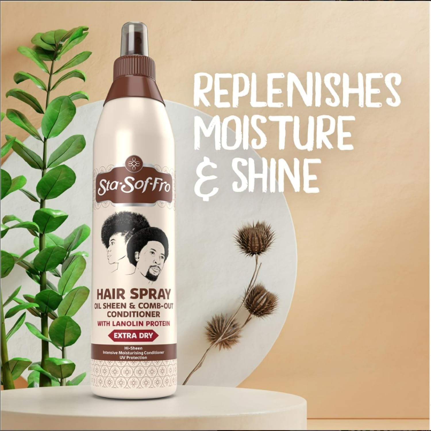 Sta-Sof-Fro Hair & Scalp Spray Comb Out Conditioner with Lanolin, Extra Dry (350mL)